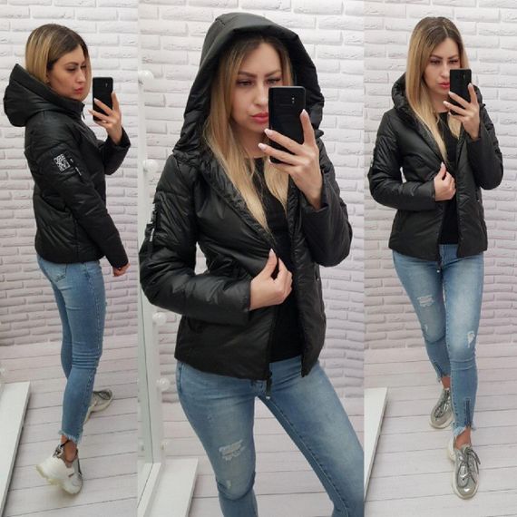 Жіноча демісезонна куртка, арт. 1008, чорний | Зображення 9