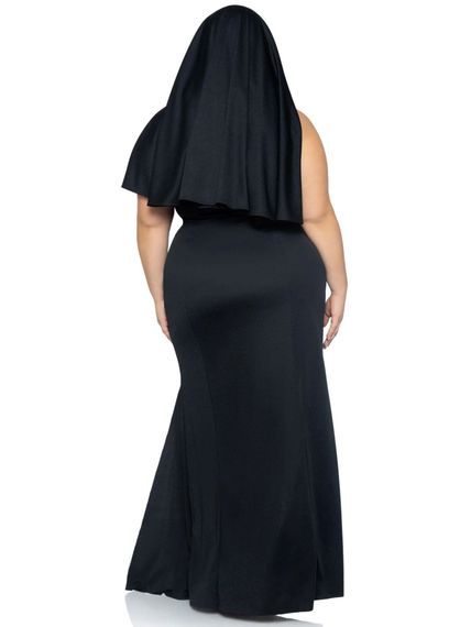 Костюм грішниці Leg Avenue Sultry Sinner Чорно-білий XL/2XL (1X-2X) | Зображення 1