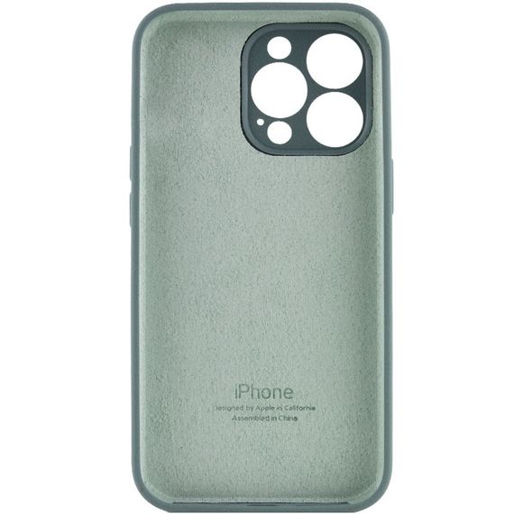 Чехол Silicone Case Full Camera Protective (AA) для Apple iPhone 13 Pro Max (6.7") Зеленый / Pine green | Зображення 1
