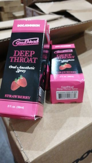 Розпродаж! Спрей для мінету Doc Johnson GoodHead DeepThroat Spray - Strawberry 59мл (термін 01.26) | Зображення 1