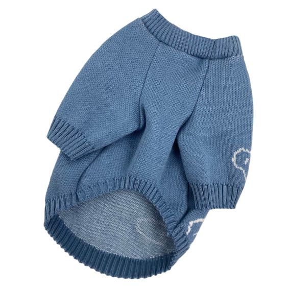 Светр в'язаний Ведмідь блакитний Y-285 | Зображення 3