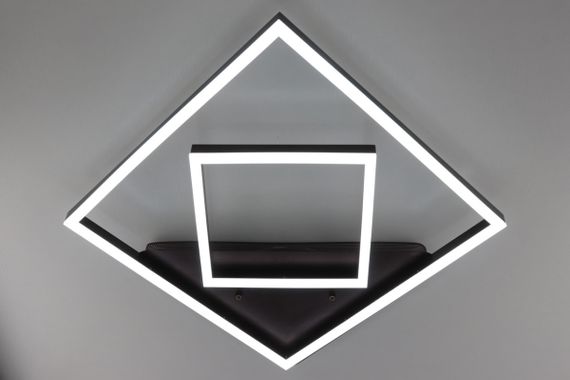 Люстра світлодіодна стельова LED світильник для квартири на стелю лед з пультом 25579 Коричневий 7х48х48 см. | Зображення 2