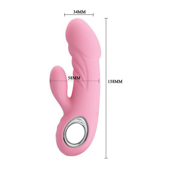 Вібратор PRETTY LOVE ANSEL USB PINK 7 function Sex Aura | Зображення 6