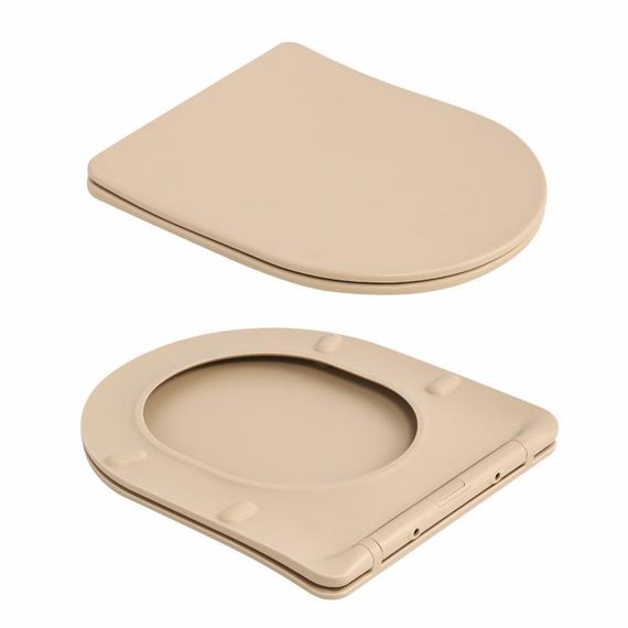 Унитаз подвесной Robin Ultra Quiet 490×365×325 мм, Beige, с сиденьем Slim Duroplast / Soft-close / Quick Release QT13332381АSSB | Зображення 7