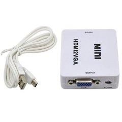 Переходник VGA на HDMI конвертер для ПК, ноутбука, видео регистратора адаптер преобразователь с аудио и внешним питанием HDMI - | Зображення 5