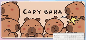 Ігрова поверхня для мишки з принтом Капібара 800×300×3 мм 01000