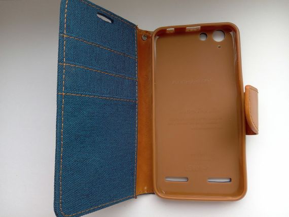 Чохол-книжка Goospery з тканини для Lenovo A6020 Blue | Зображення 2