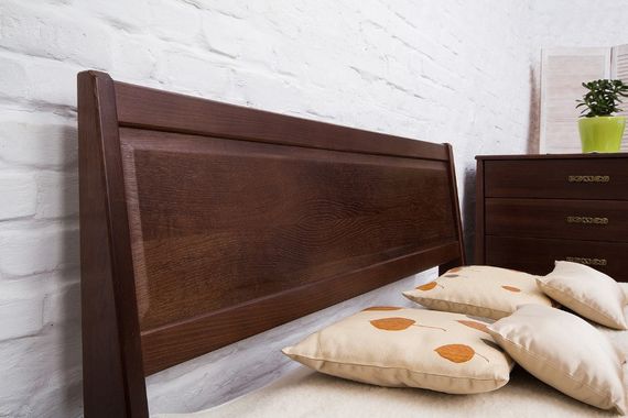 Ліжко двоспальне дерев'яне Сіті без задньої спинки 180х200, колір світлий горіх | Зображення 3