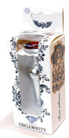 Анальная пробка Boss Series - Jewellery Silver BUTT PLUG Red, BS6400073 sexstyle | Зображення 7