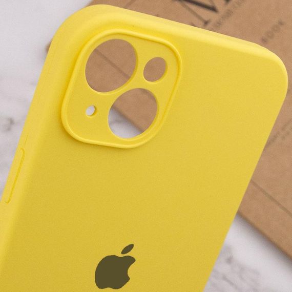 Чохол Silicone Case Full Camera Protective (AA) для Apple iPhone 15 Plus (6.7") Жовтий / Yellow | Зображення 5