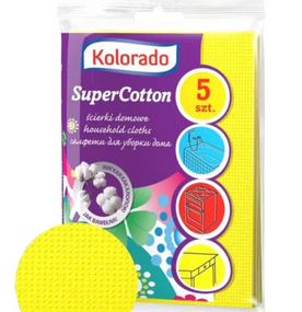 Серветка для прибирання віскоза 5шт жовтий Суперкотон KOLORADO