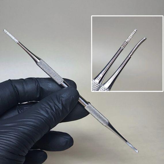 Прямий двосторонній рашпиль Естет (кюретка-пилка) для педикюру (Україна)