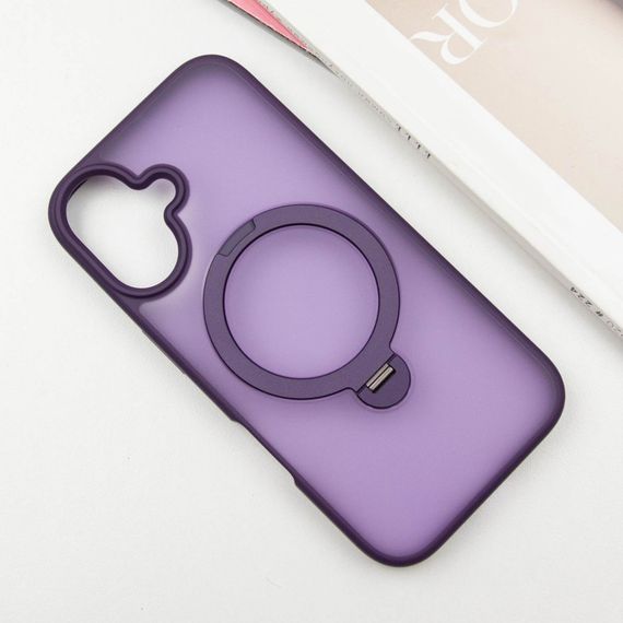 TPU+PC чохол Metal Buttons with MagSafe Colorful HQ Ring для Apple iPhone 16 (6.1") | Зображення 1