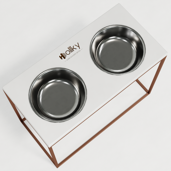 Миски на подставке для больших собак Hollky Base XL40 (2 × 1,8 л) BXL40-522640-GLWH | Зображення 5