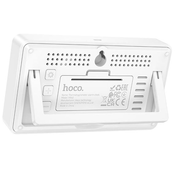 Електронний термогігрометр + годинник Hoco HX42 Indoor White | Зображення 2