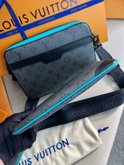 Месенджер сірий Louis Vuitton Trio Turquoise c859 | Зображення 1