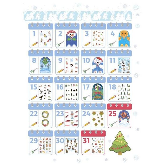 Адвент с поделками и заданиями "Новогодние чудеса своими руками" АДВ005, 3-4 года | Зображення 8