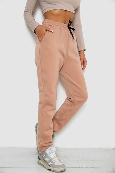 Спортивные штаны женские на флисе  -уценка, цвет бежевый, 238R57020-U-2 | Зображення 2