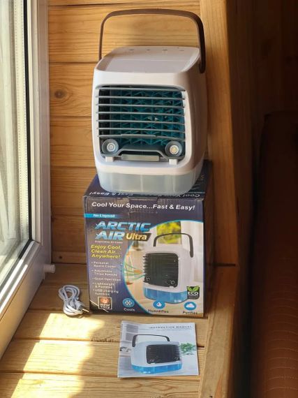 Портативный вентилятор USB с водяным охлаждением, распылитель, Arctic air cooler AND XL-1375, увлажнитель | Зображення 5