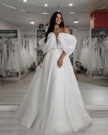 Платье из органзы, молочное