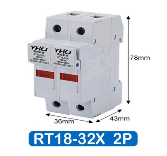 Запобіжник YHKJ від короткого замикання DC 15-32а 2P | Зображення 2