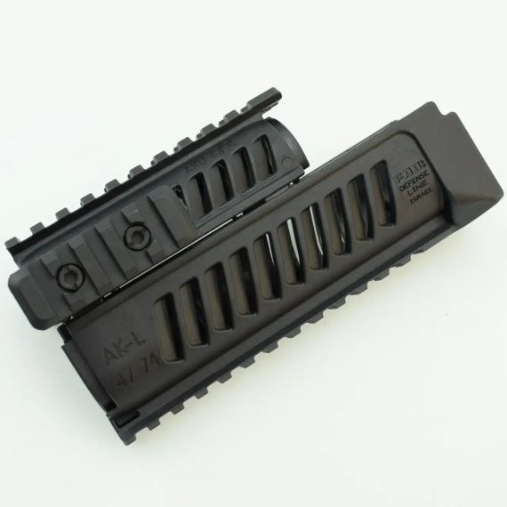 Цевье FAB Defense усиленное  для АК-47/74 совместимое с обвесом из полимера Черное | Зображення 8