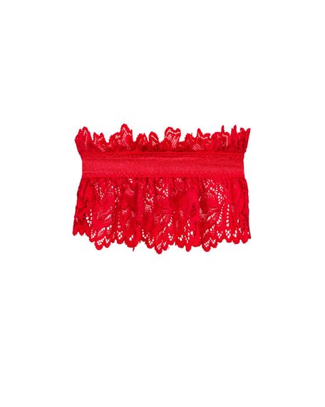 (SALE) Ажурная подвязка Obsessive Amor Cherris garter, red | Зображення 3