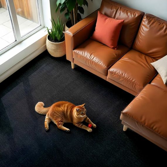 Самоклеюча плитка під ковролін в рулоні чорний 600х3000мм SW-00002588 | Зображення 4