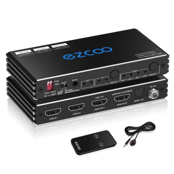 ezcoo EZ-SP22H2EARCO 2 Входа 2 Выхода HDMI 2.0 Сплиттер