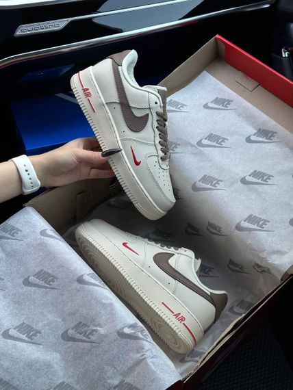 Жіночі кросівки  Air Force 1 Winter Beige Brow, В'єтнам, хутро | Зображення 3