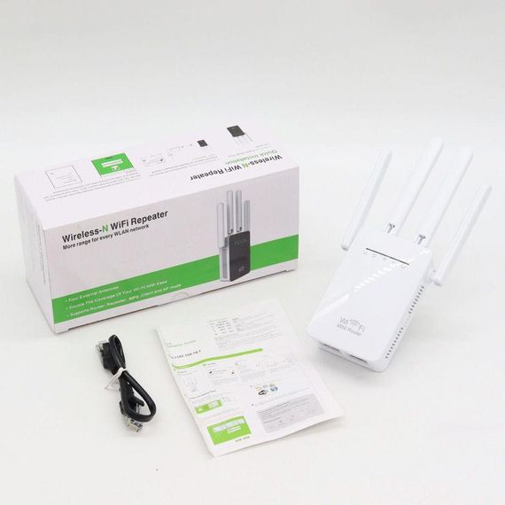 Бездротовий WiFi репітер на 4 антени, 300 Mbps, PIX-LINK LV WR09 / Підсилювач WiFi сигналу для дому / Ретранслятор | Зображення 9