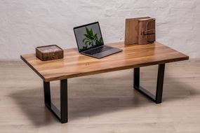 Ореховый кофейный стол EcoWalnut с прямоугольными краями L