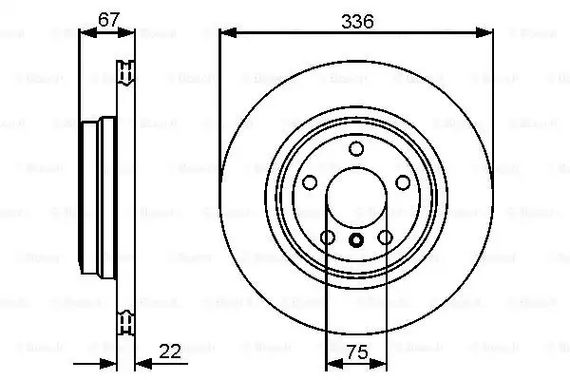 Диск гальмівний BMW X1, BOSCH (0986479439) | Зображення 4