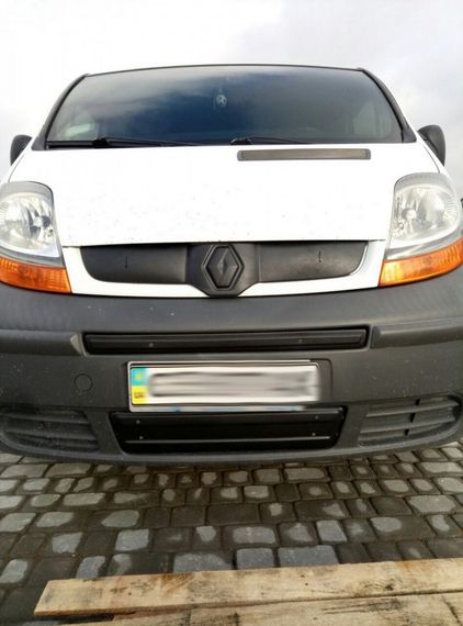 Зимова верхня накладка на решітку 2007-2015, Глянцева для Renault Trafic рр | Зображення 4
