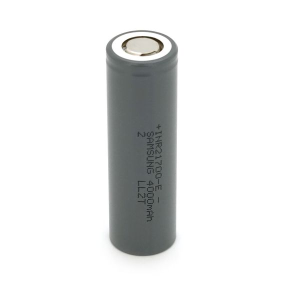 Акумулятор 21700 Li-Ion Samsung (For Tesla) INR21700E, 4000mAh-5C, 4.2/3.7/2.5V, Gray, 2 шт. в упаковці, ціна за 1 шт