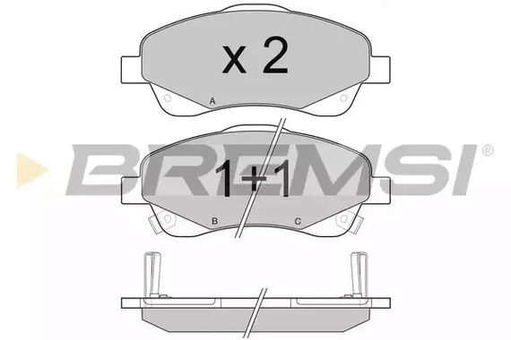 Колодки передні гальмівні Toyota Avensis 00-08 (bosch), Bremsi (BP3094) | Зображення 2