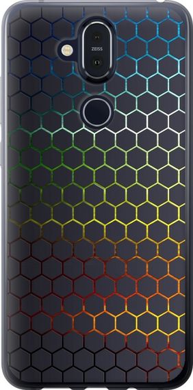 Чехол на Nokia 8.1 Переливающиеся соты "498u-1620-17620"