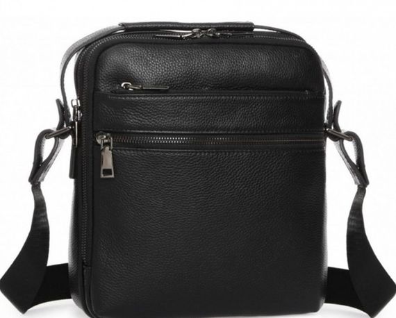 Чоловіча сумка з натуральної шкіри Tiding Bag чорна