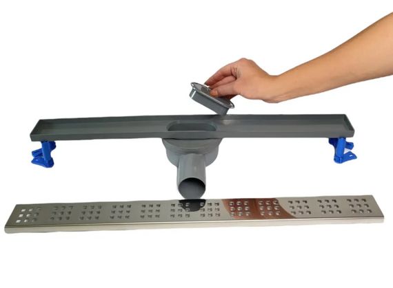 Зливний трап для душу Maxiflow Pera Line з горизонтальним виходом 80 см решітка Квадрат 3152.0Y050K.080.1 | Зображення 3