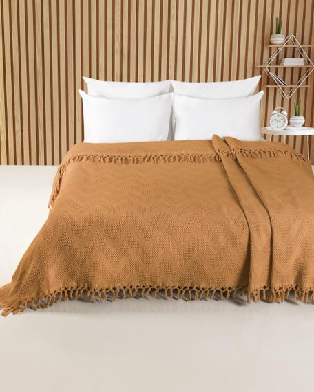 Покривало Saheser  Zick - Zack 220 х 240 см.  Kahve