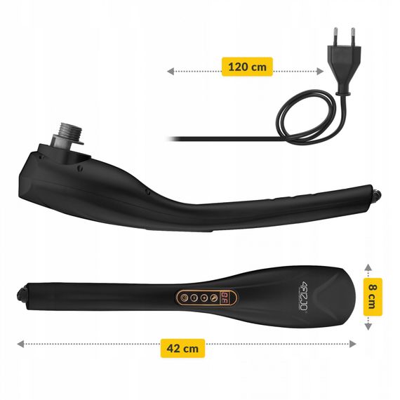 Ручний вібраційний масажер для тіла 4FIZJO Long Stick 7 в 1 4FJ0556 Black (P-5907739319142) | Зображення 1