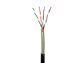 Кабель кручена пара GEAR UTP 4x2x0,51 Cat5E, CCA, PVC+PE, для зовнішніх робіт, чорний, 305m