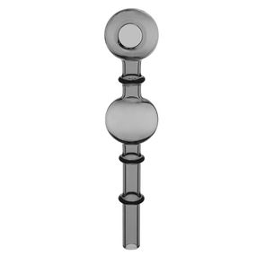 Кальян Трубка Стеклянная Вапорайзер 15 см "Oil Pipe Two Balls Gray"