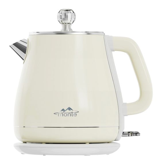 Электрочайник Monte MT-1833 Beige, 1.7 л, 1800 Вт, с двойными стенками