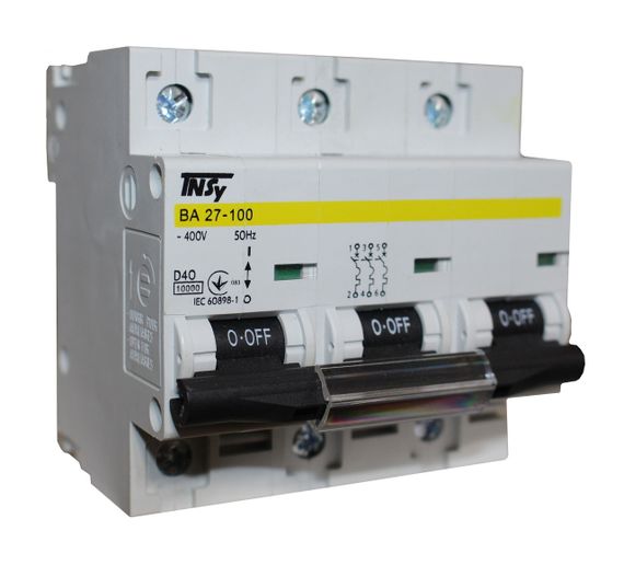 Автоматический выключатель ВА27-100 3Р 40А 10 кА х-ка D Ny95504903