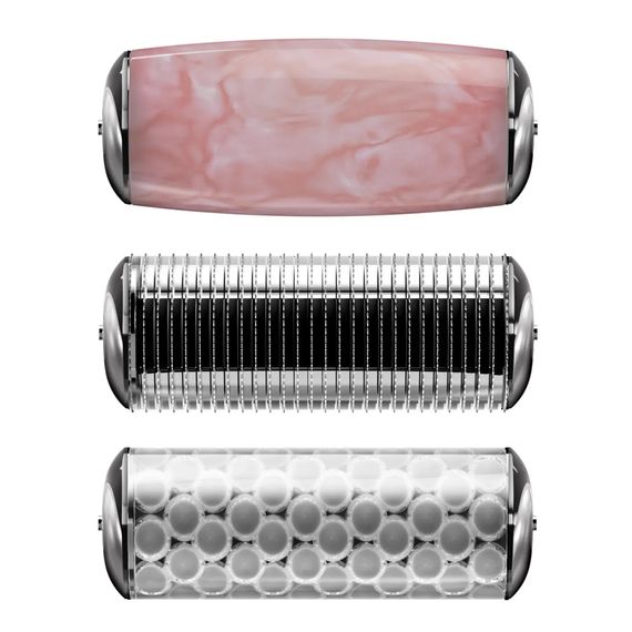 Ролик для игловой мезотерапии лица и тела GESKE MicroNeedle Face&Body Roller 9в1 turquoise, Бежевый | Зображення 4