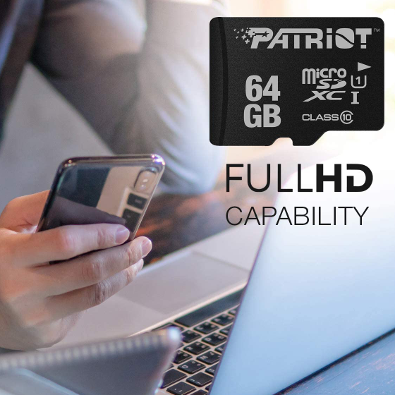Карта пам'яті microSDXC 64Гб Class 10 (UHS-1) Patriot LX | Зображення 1