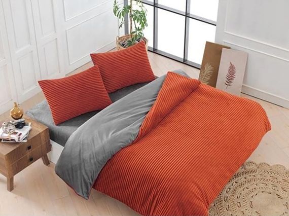 Комплект бархатного постельного белья Merinos Eternity 200×220 см. Kiremit