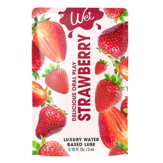 Їстівний лубрикант зі смаком полуниці Wet Strawberry, 30 мл | Зображення 5