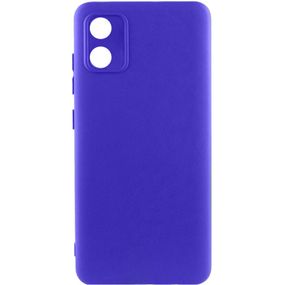 Чехол TPU GETMAN Liquid Silk Full Camera для Motorola Moto E13 Синий / Iris
